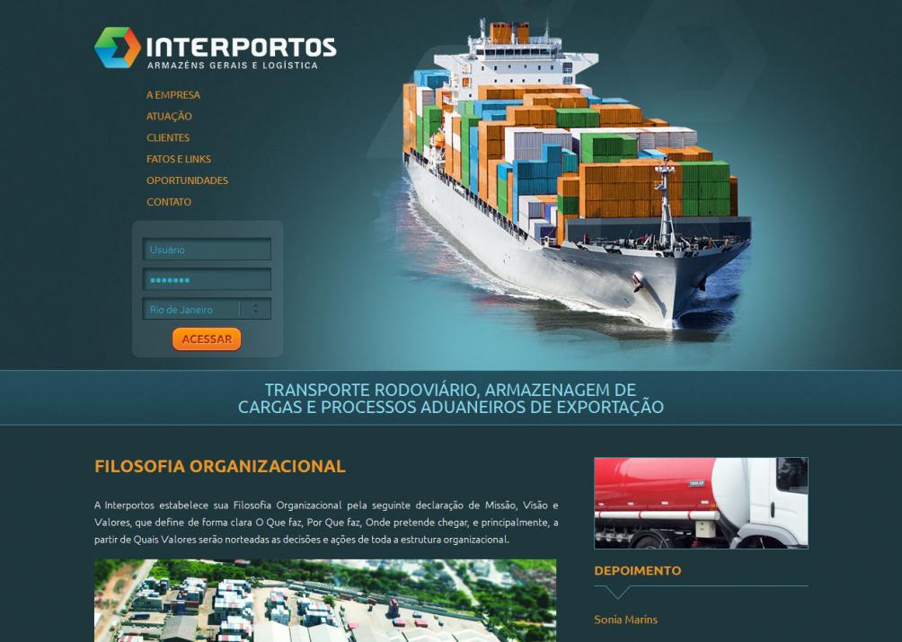 Site da Interportos - HTML+CSS+Javascript